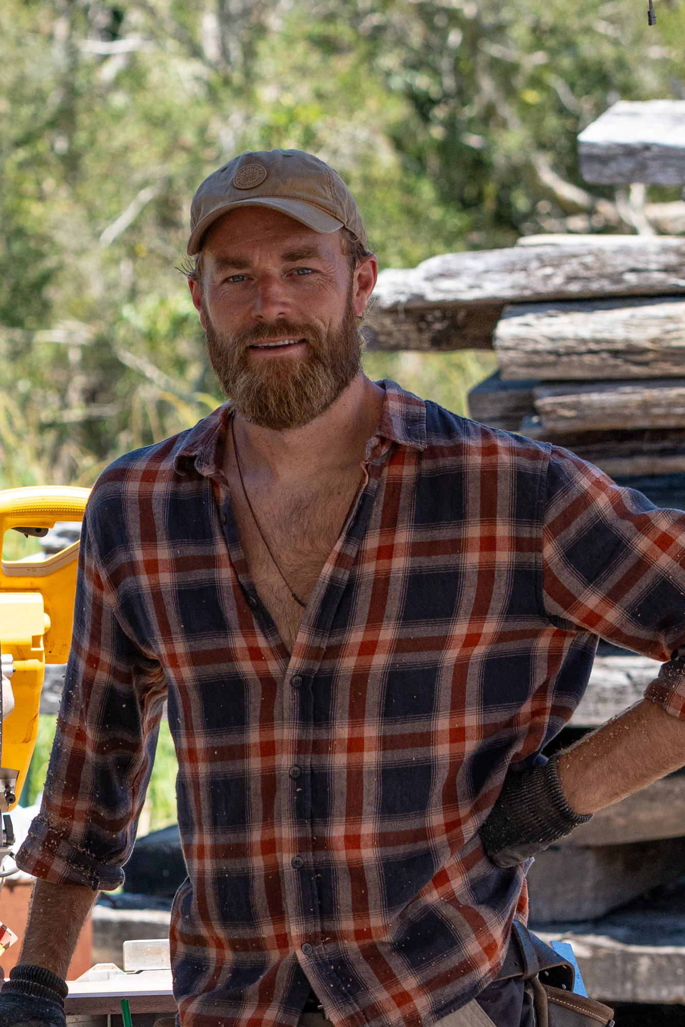 Bastien Demeure, EcoTiny founder and head carpenter, in the Northern Rivers
