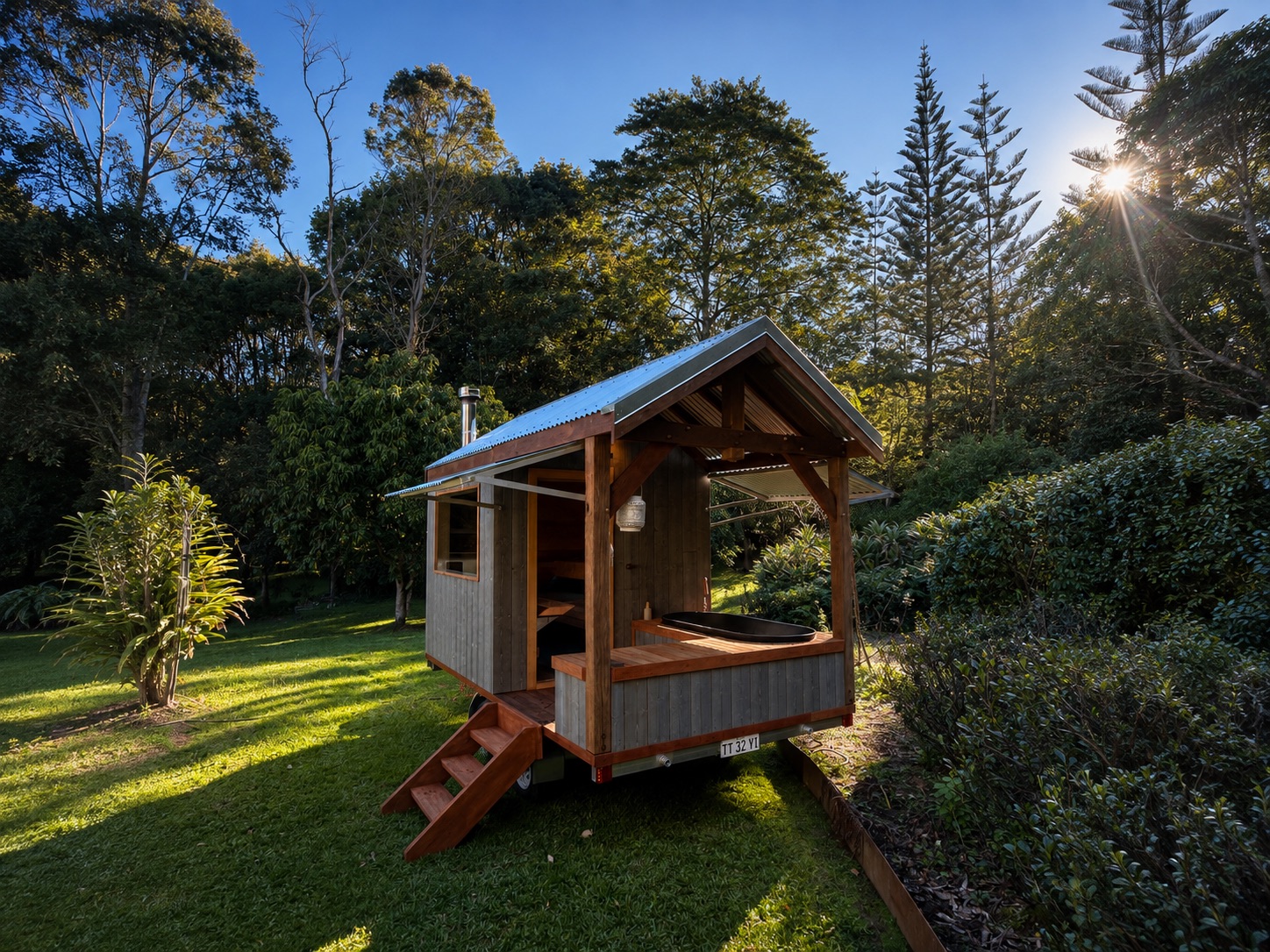The Oasis mobile sauna and ice bath