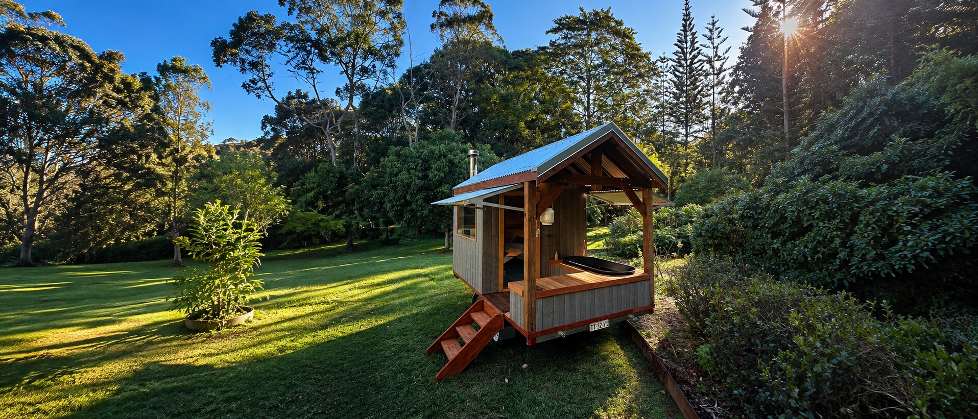 The Oasis mobile sauna and ice bath health hub for hire in Byron Bay and the Northern Rivers